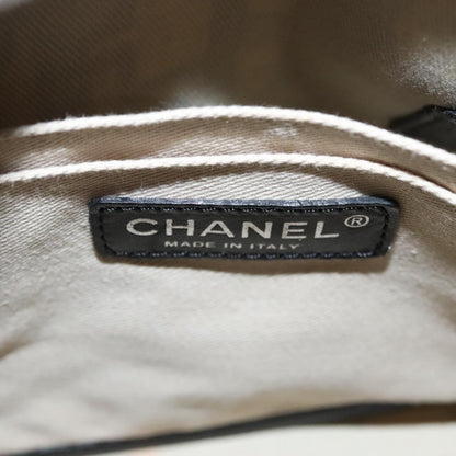 CHANEL Central Station Hand Bag Leather Beige CC 107503