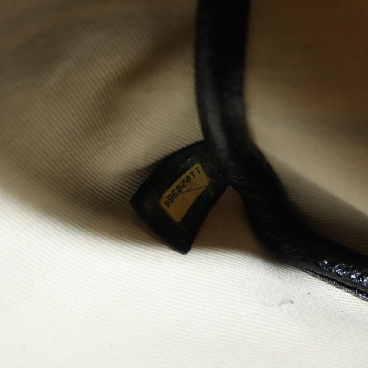 CHANEL Central Station Hand Bag Leather Beige CC 107503