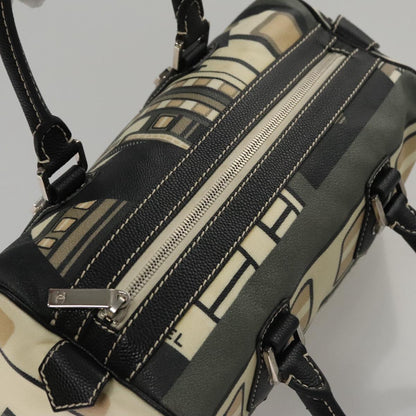 CHANEL Central Station Hand Bag Leather Beige CC 107503