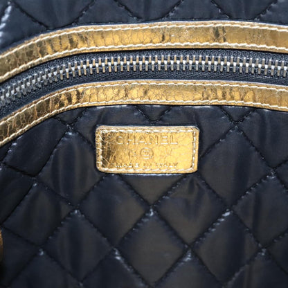 CHANEL Clutch Bag Leather Gold CC 107504