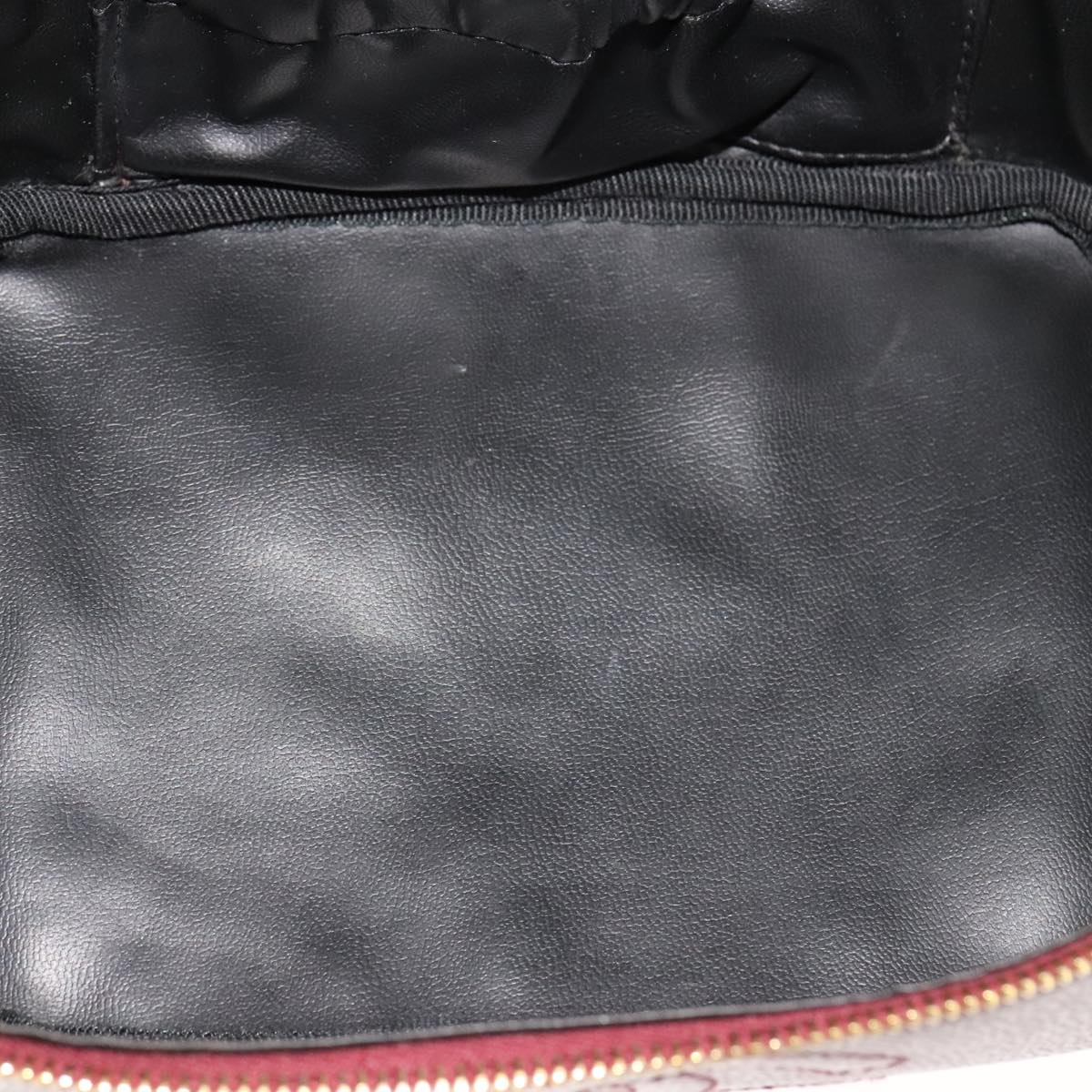 CHANEL Vanity Cosmetic Pouch Caviar Skin Wine Red CC 107627A