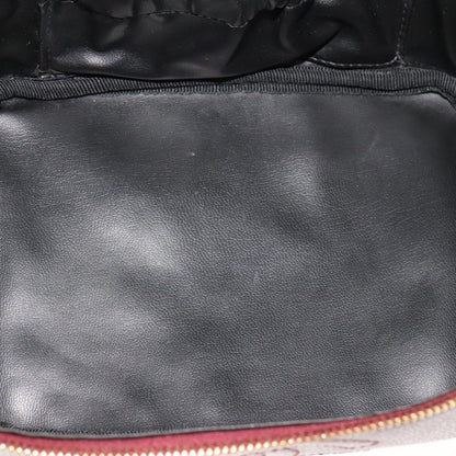 CHANEL Vanity Cosmetic Pouch Caviar Skin Wine Red CC 107627A