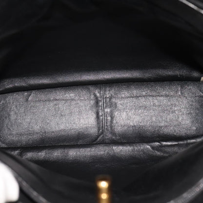 CHANEL Matelasse Tote Bag Caviar Skin Black CC 107636