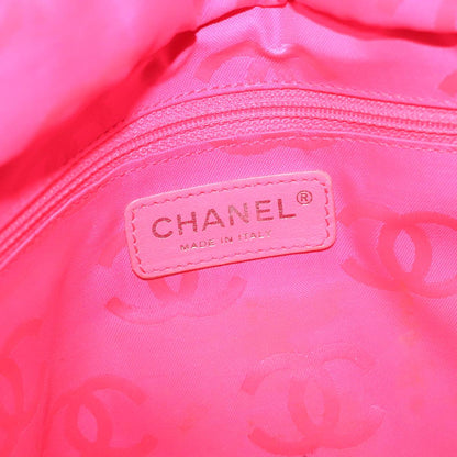 CHANEL Cambon Line Matelasse Tote Bag Lamb Skin White CC 107639