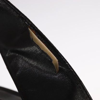 CHANEL Matelasse Chain Hand Bag Lamb Skin Black CC 107642