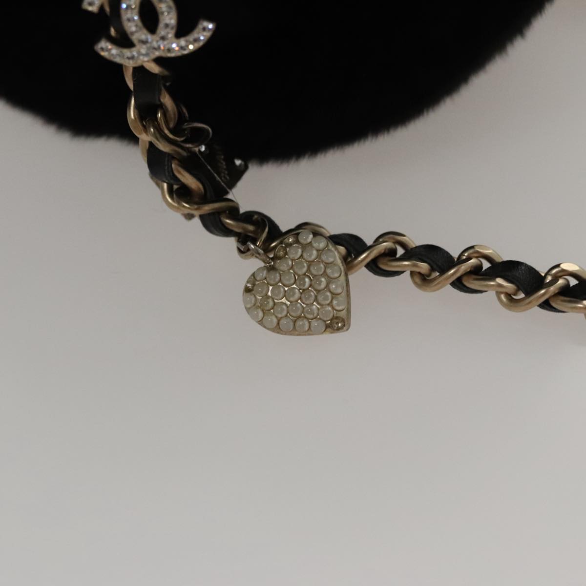 CHANEL Chain Shoulder Bag Black CC 107766A