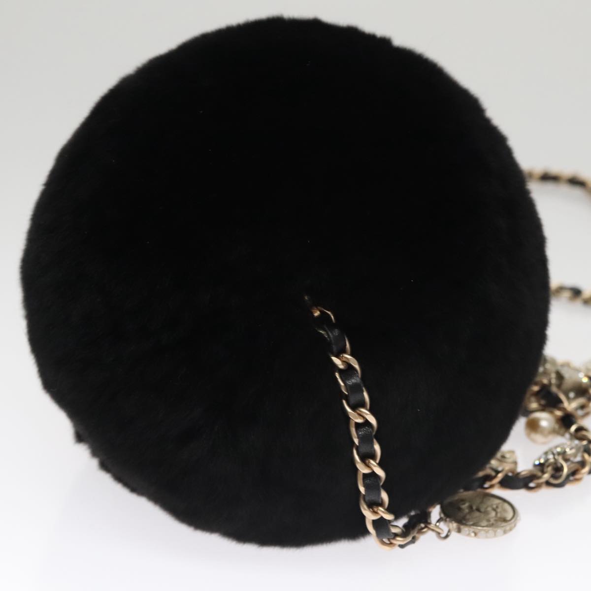 CHANEL Chain Shoulder Bag Black CC 107766A