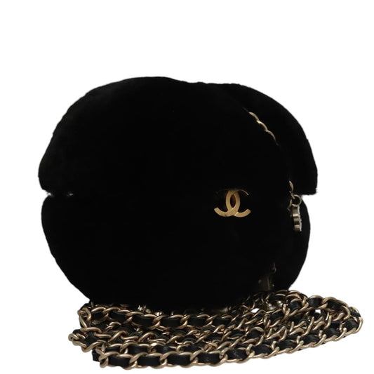 CHANEL Chain Shoulder Bag Black CC 107766A