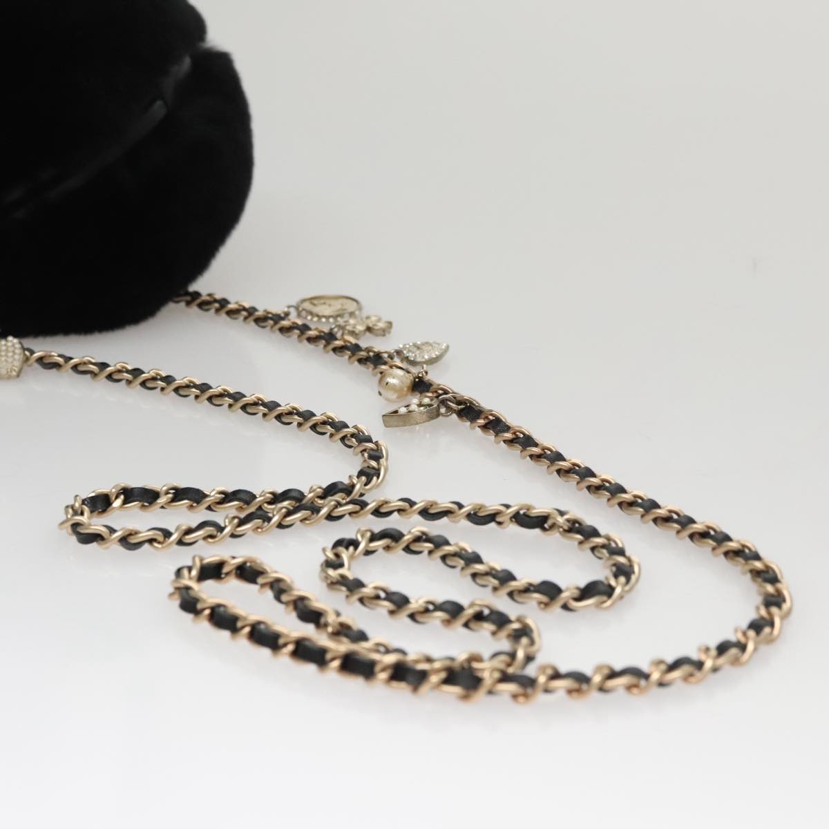 CHANEL Chain Shoulder Bag Black CC 107766A