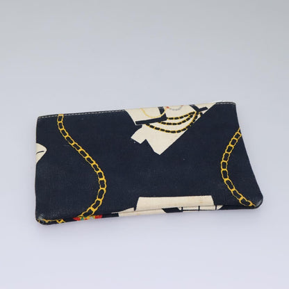 CHANEL Shoulder Bag Canvas Navy CC 107861