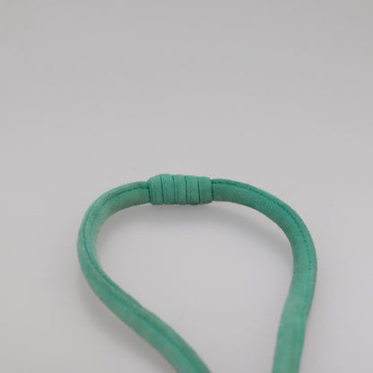 CHANEL V stitch Shoulder Bag Nylon Green Gold CC 107879