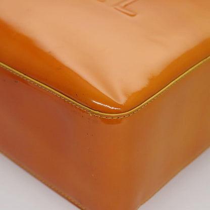 CHANEL Tote Bag Enamel Yellow Gold CC 108002