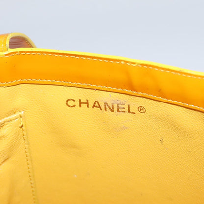 CHANEL Tote Bag Enamel Yellow Gold CC 108002