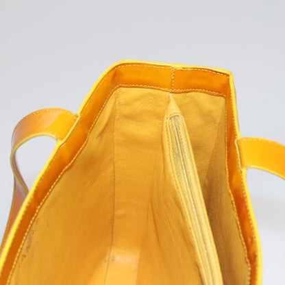 CHANEL Tote Bag Enamel Yellow Gold CC 108002