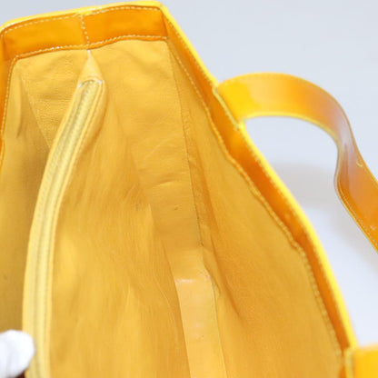 CHANEL Tote Bag Enamel Yellow Gold CC 108002