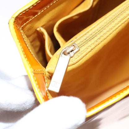CHANEL Tote Bag Enamel Yellow Gold CC 108002