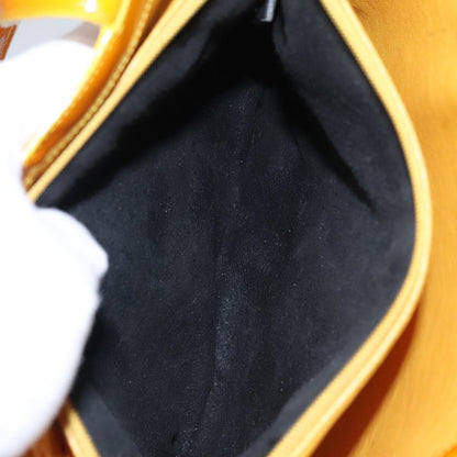 CHANEL Tote Bag Enamel Yellow Gold CC 108002