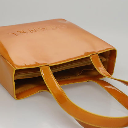 CHANEL Tote Bag Enamel Yellow Gold CC 108002