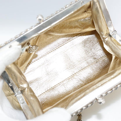 CHANEL Chain Shoulder Bag Lamb Skin Gold CC 108166
