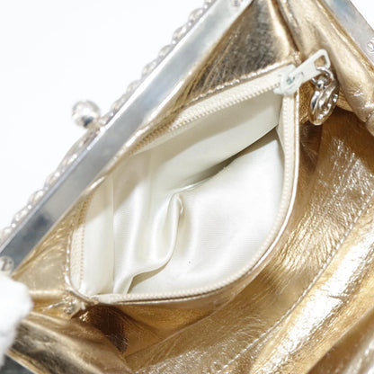 CHANEL Chain Shoulder Bag Lamb Skin Gold CC 108166