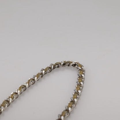 CHANEL Chain Shoulder Bag Lamb Skin Gold CC 108166