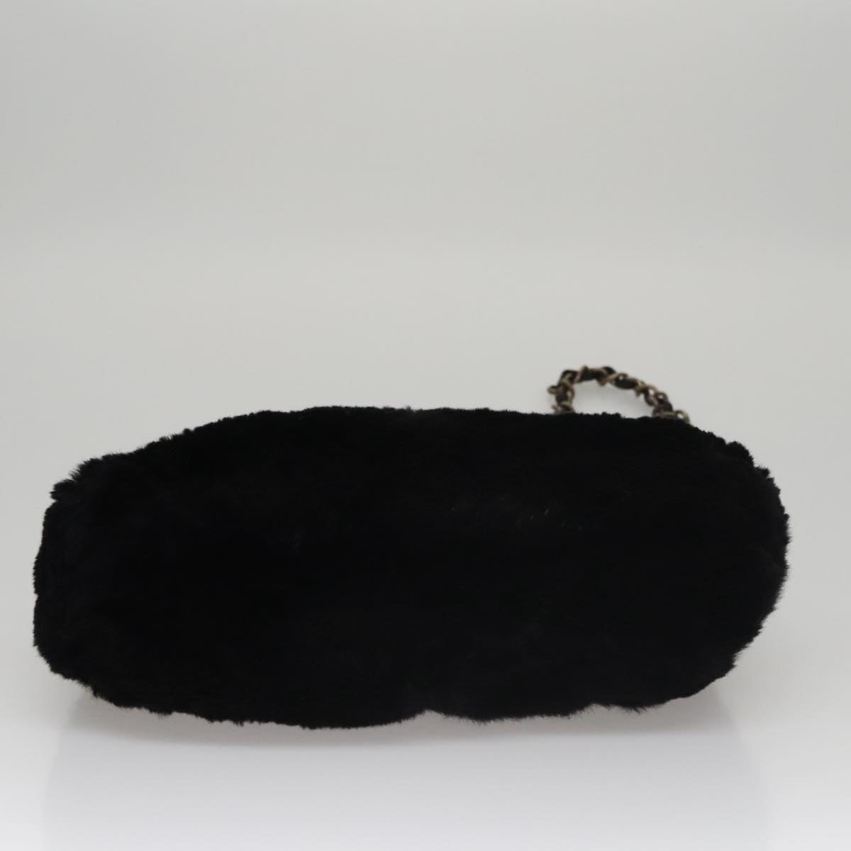 CHANEL Chain Shoulder Bag Leather Black CC 108324