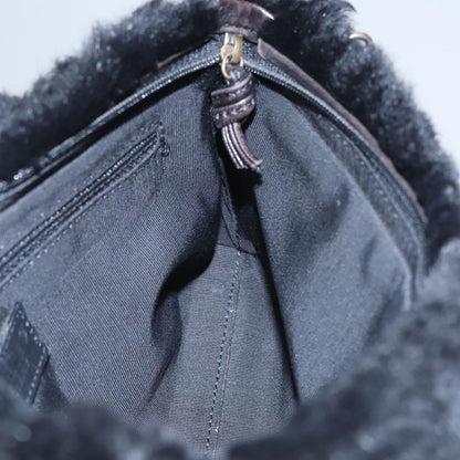 CHANEL Chain Shoulder Bag Leather Black CC 108324