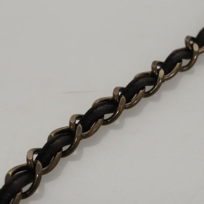 CHANEL Chain Shoulder Bag Leather Black CC 108324