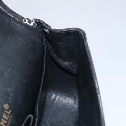 CHANEL Matelasse Chain Shoulder Bag Canvas Black Gold CC 108396