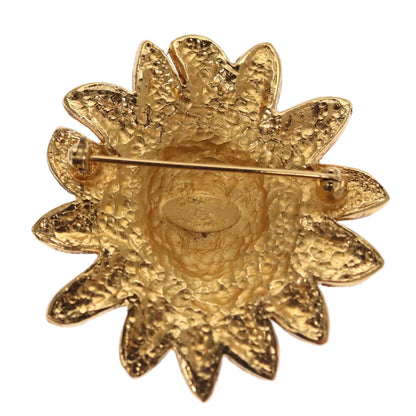 CHANEL Brooch Metal Gold CC 108397