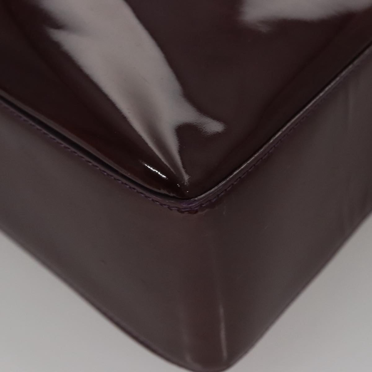 CHANEL Tote Bag Patent leather Purple CC 108601