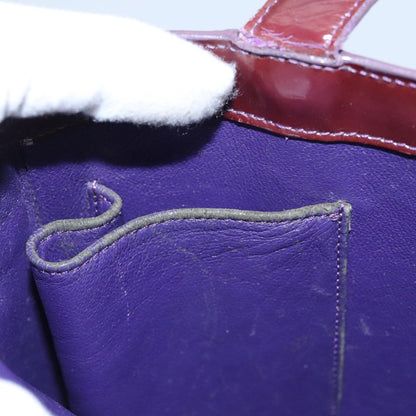 CHANEL Tote Bag Patent leather Purple CC 108601