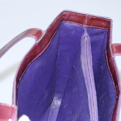 CHANEL Tote Bag Patent leather Purple CC 108601