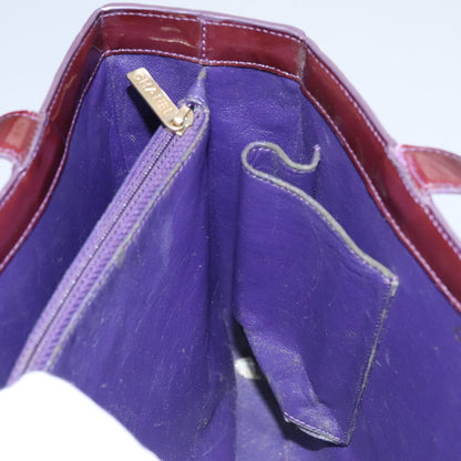 CHANEL Tote Bag Patent leather Purple CC 108601