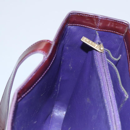 CHANEL Tote Bag Patent leather Purple CC 108601