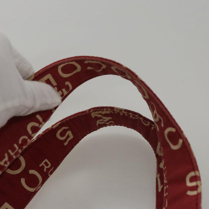 CHANEL Bysy line Tote Bag Canvas Red CC 108610