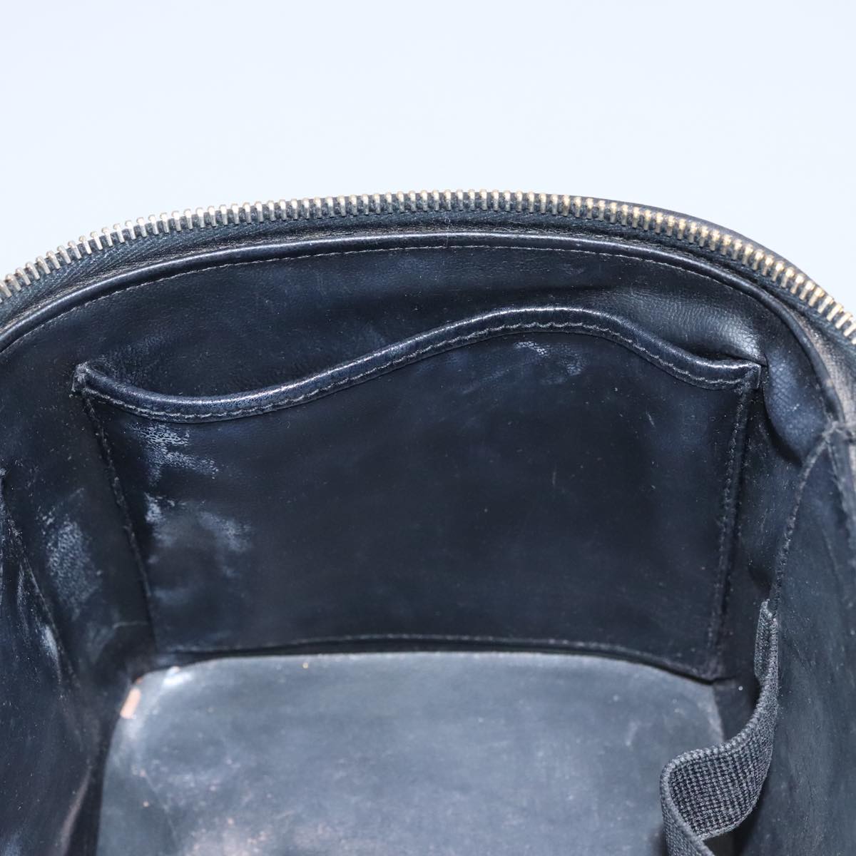 CHANEL Vanity COCO Mark Cosmetic Pouch Caviar Skin Black Gold CC 109190