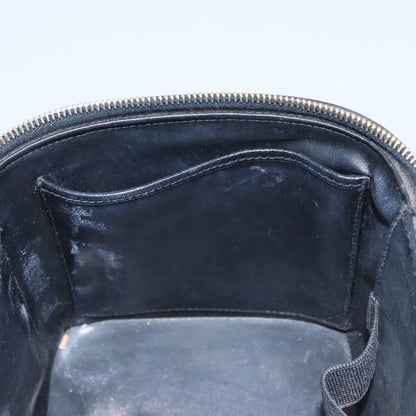 CHANEL Vanity COCO Mark Cosmetic Pouch Caviar Skin Black Gold CC 109190