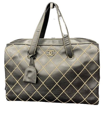 Chanel Wild Stitch Boston Black Tote