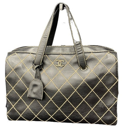 Chanel Wild Stitch Boston Black Tote
