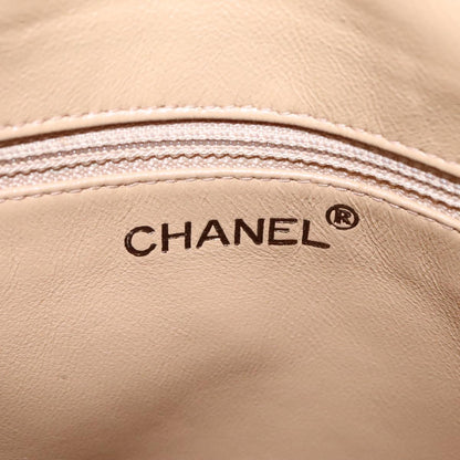 CHANEL Bicolore Shoulder Bag Patent leather Yellow CC 110286