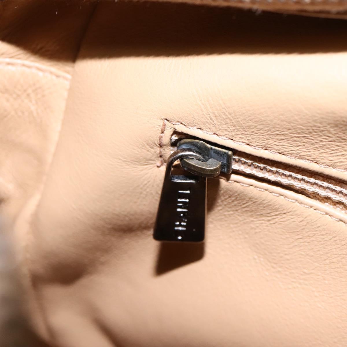 CHANEL Bicolore Shoulder Bag Patent leather Yellow CC 110286