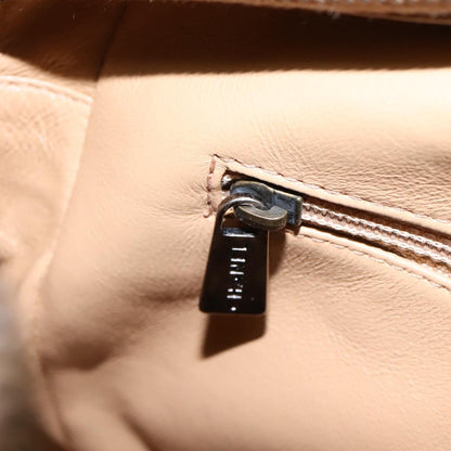 CHANEL Bicolore Shoulder Bag Patent leather Yellow CC 110286
