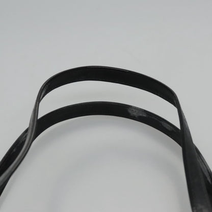 CHANEL Choco Bar Shoulder Bag Enamel Black CC 110333