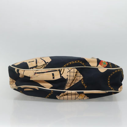 CHANEL Mademoiselle Tote Bag Canvas Navy CC 110544
