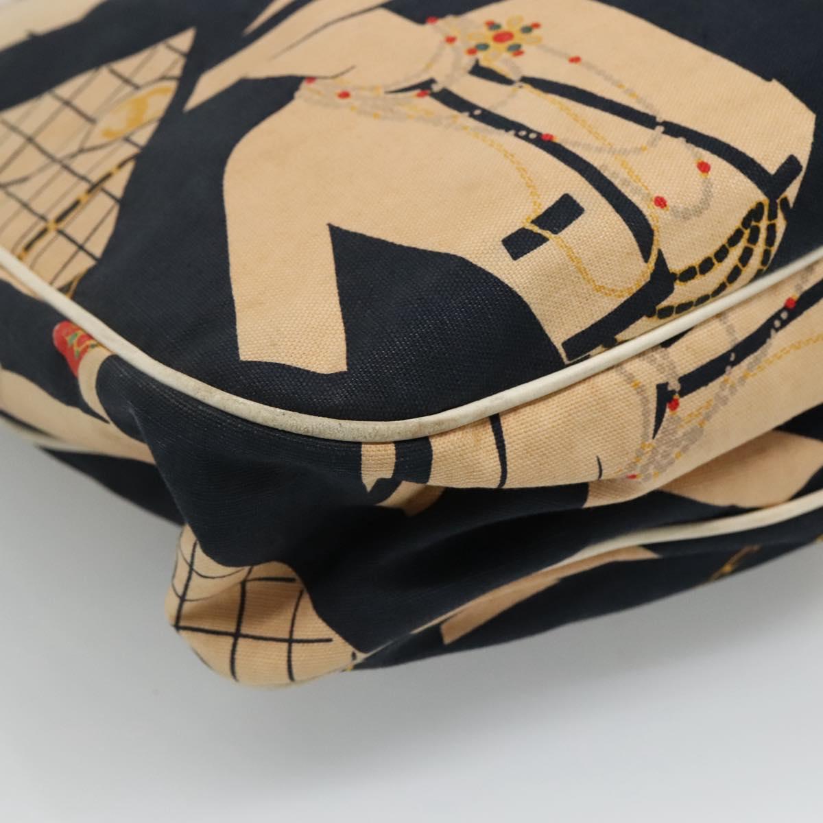 CHANEL Mademoiselle Tote Bag Canvas Navy CC 110544