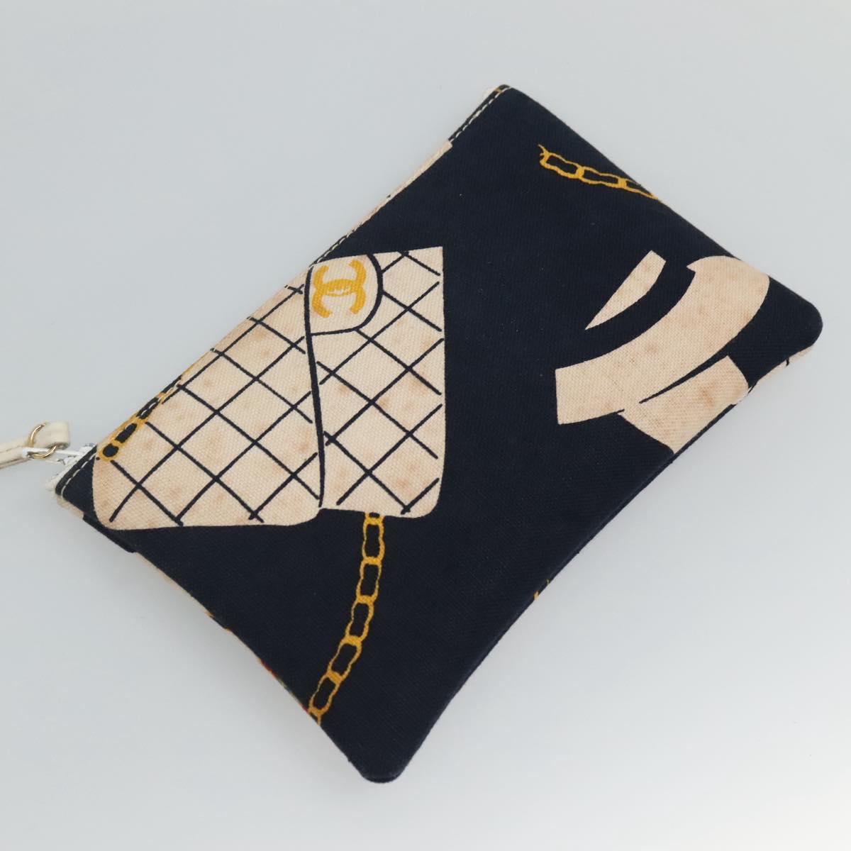 CHANEL Mademoiselle Tote Bag Canvas Navy CC 110544