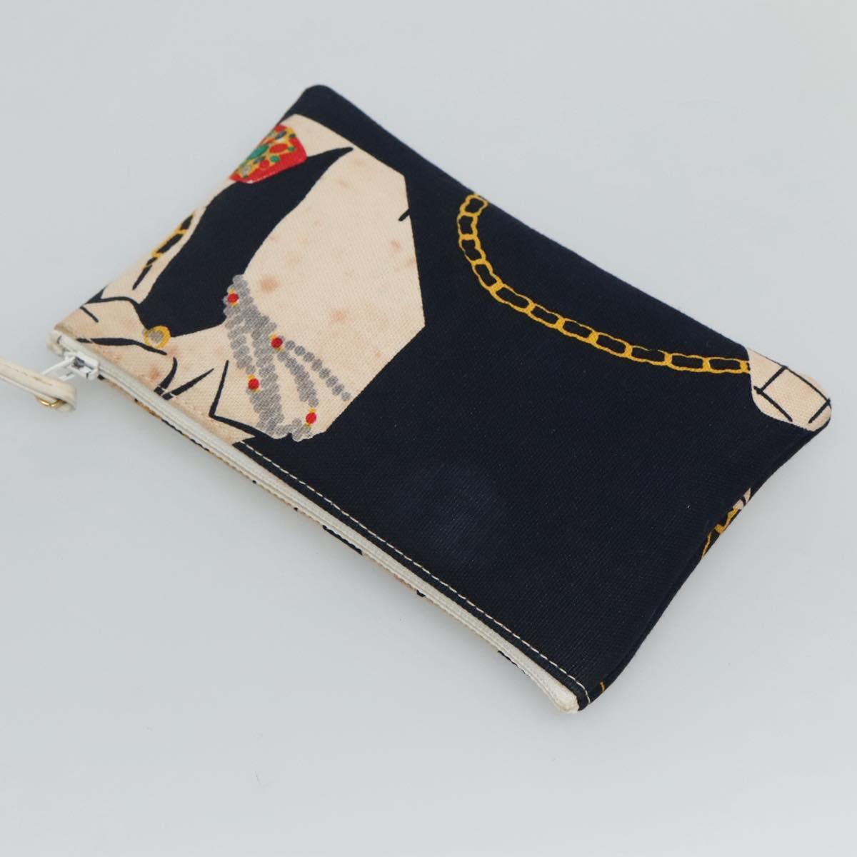 CHANEL Mademoiselle Tote Bag Canvas Navy CC 110544