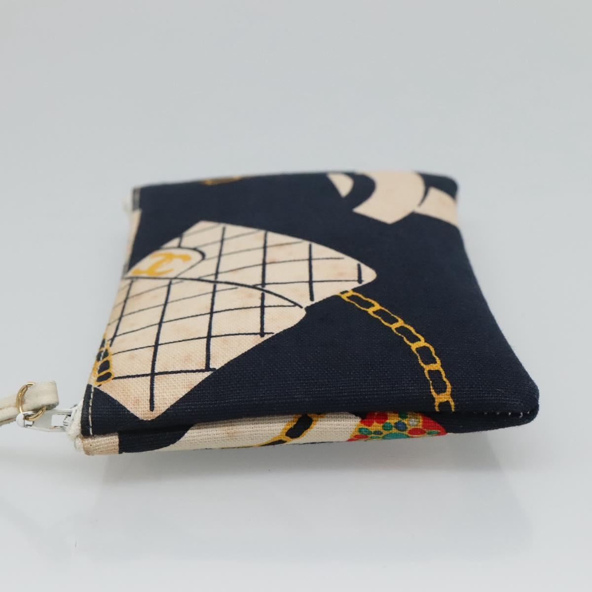 CHANEL Mademoiselle Tote Bag Canvas Navy CC 110544