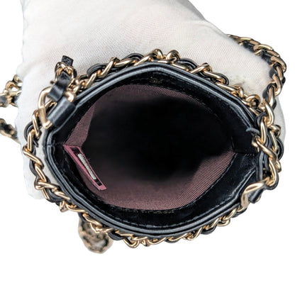 Chanel Black Calfskin Tech Me Out Crossbody Phone Holder